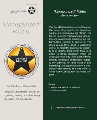 oxymoronic unorganized Militia